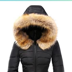 Valuker winter down coat with detachable fur on hood